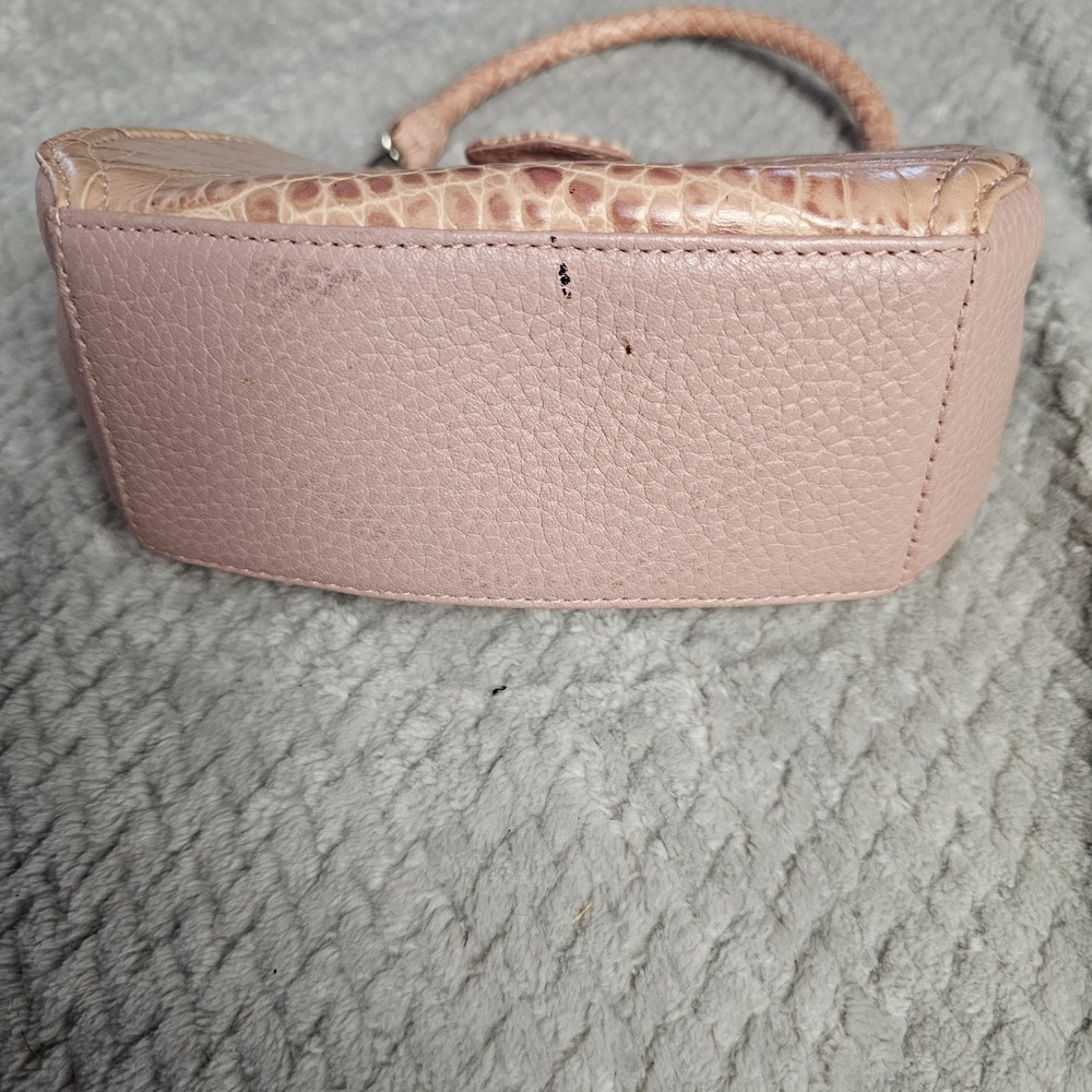 RETIRED BRIGHTON PETAL PINK CROC EMBOSSED HANDBAG NO STRAP - Picture 4 of 9